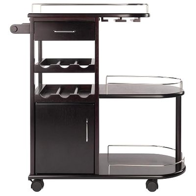 Winsome Trading, Inc. Jimmy Cart, Espreso, 35.4"L x 15.39"W x 35.9" H