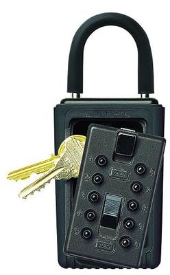 Kidde AccessPoint 001406 KeySafe 3-Key Portable Push Button Key Safe Box, Black