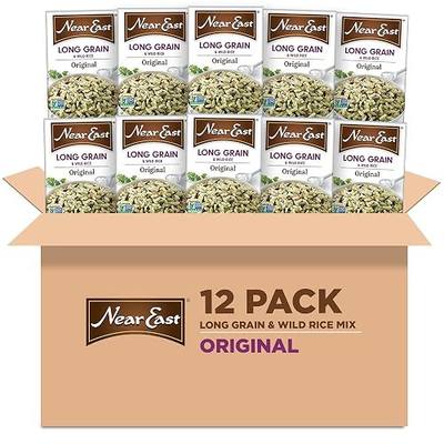 Near East Rice Pilaf Mix, Original & Wild Rice, 6oz Boxes (12 Pack)