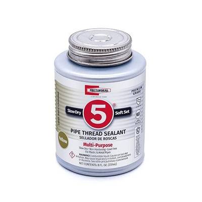 RectorSeal No. 5 25551 Pipe Thread Sealant, Lubricates & Protects Threads, Soft Setting, Slow Drying, & Permits Easy Breakout, Contains No Other Metals, 8 oz