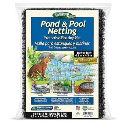 Dalen Pond & Pool Netting – Outdoor Water Garden Cover – Protective Mesh for Fish & Aquatic Life - 3/8" Mesh - (14' x 14')