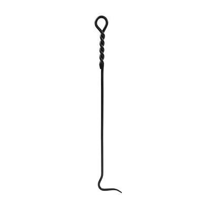 Minuteman International Rope Handle Single Poker Fireplace Tool, Standard 28-in, Black