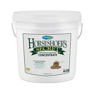 Farnam Horseshoer’s Secret Pelleted Hoof Supplement Concentrate, 25 mg of Biotin per 2 oz. Serving, For Cracked and Strong Hoof Walls, Horse Biotin Supplement with Amino Acids, 3.75 lb 30-Day Supply