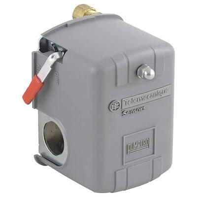 Telemecanique Sensors 9013FSG2J21M4 Air-Pump Pressure Switch, NEMA 1, 30-50 psi Pressure Setting, 20-65 psi Cut-Out, 15-30 psi Adjustable Differential, Low-Pressure Cut-Off