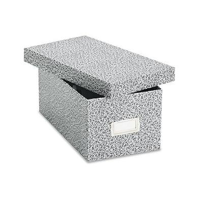 Oxford 40589 Reinforced Board Card File, Lift-Off Cover, Holds 1,200 4 x 6 Cards, Black/White