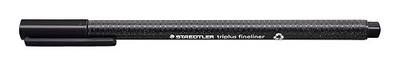 Staedtler Triplus Fineliner Pens, 0.3mm, Black, Pack of 10 (334-9)
