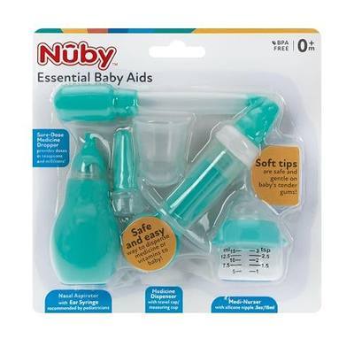 Nuby Infant Medical Kit - 6-Piece Medical Kit for Healthy Baby, Infant, Child Care - New Mom Essential - Aqua