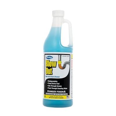 Blow Out 1 qt Non-Acid Drain Opener, Clog Remover & Cleaner | Industrial-Strength Formula, Clears Hair, Grease & Soap Clogs, Safe For Pipes, Septic Systems & Disposals Made in USA