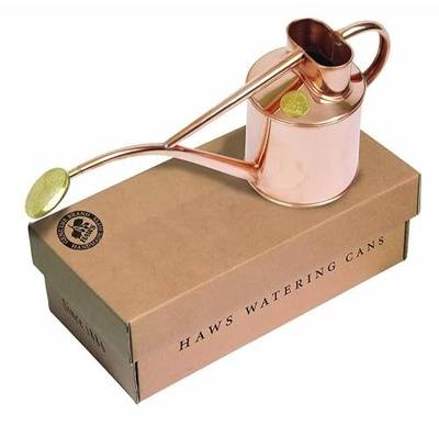 Haws Indoor 2-Pint/1-Liter Watering Can with Rose and Gift Box, Copper