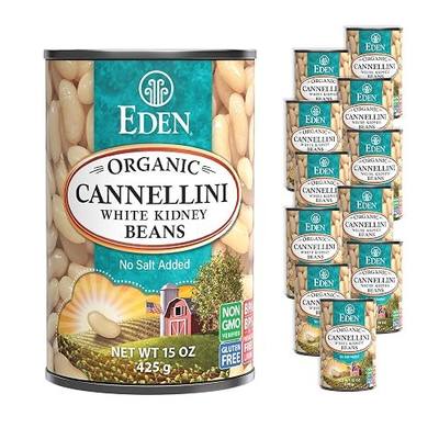 Eden Organic Cannellini White Kidney Beans, No Salt Added, 15-Ounce Cans (Pack of 12)