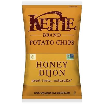Kettle Brand Potato Chips, Honey Dijon, 8.5 Ounce Bags (Pack of 12)