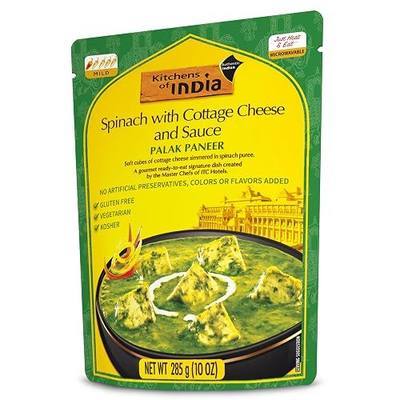 Kitchens Of India Ready To Eat Palak Paneer, Spinach & Cottage Cheese, 10-Ounce Boxes (Pack of 6)