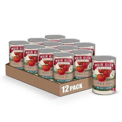 Muir Glen Organic Canned Tomato Sauce, No Salt Added, 15 oz. (Pack of 12)