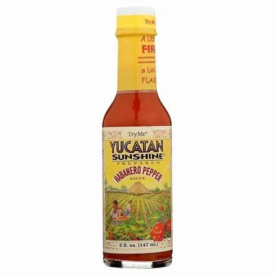 Try Me Yucatan Sunshine Habanero Pepper Sauce, 5 Ounce Bottle (Pack of 6)