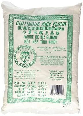 ERAWAN, Dried Sweet 2x 1 Lb Traditional Water Milled, Glutinous Rice Flour, 32 Ounce
