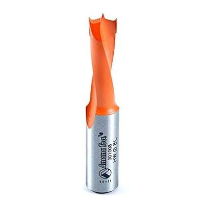 Amana Tool 301008 Carbide Tipped Brad Point Boring Bit Dowel Drill Bits 8mm Dia x 57mm Long x 10mm Left Hand