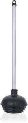 NEIKO 60166A Toilet Plunger with Patented All-Angle Design, Heavy-Duty Toilet Bowl Plunger with Aluminum Handle, Bathroom Necessity, Black, 1-Pack