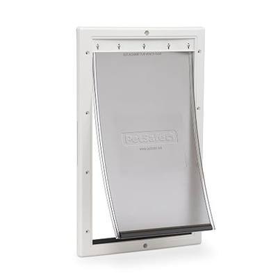 PetSafe Dog & Cat Plastic Door, Paintable, Up to 100 lb, Large | Interior & Exterior Install, Snap-on Closing Panel, Security Cover Included, DIY Installation