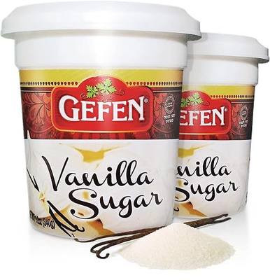 Gefen Vanilla Sugar, 12oz, (2 Pack), Resealable Container, Measuring Scoop Included