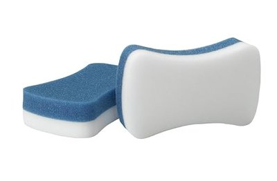 3M Whiteboard Eraser for Whiteboards, 2-Pack, White/Blue (581-WBE), Rectangular foam Eraser | White Board Eraser for Dry Erase And Permanent Marker, Whiteboard Erasers Clean With Water, No Sprays Or Cleaners