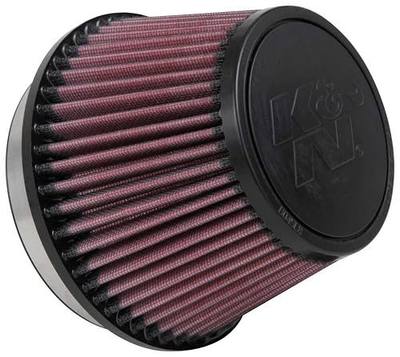 K&N High-Flow Original Lifetime Universal Clamp-On Air Filter: High Performance, Premium, Washable: Flange Diameter: 5 In, Filter Height: 4.125 In, Flange Length: 1 In, Shape: Round Tapered, RU-5163