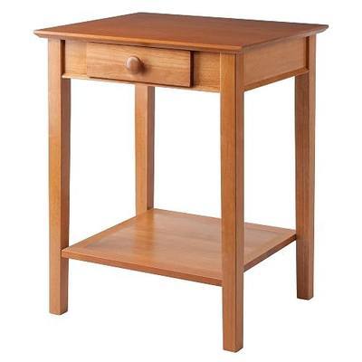 Winsome Studio End Table / Printer Stand, with Drawer, for Home Office, 29", Honey