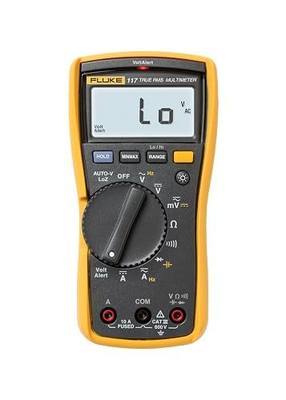 Fluke 117 Digital Multimeter, Non-Contact AC Voltage Detection, Measures Resistance/Continuity/Frequency/Capacitance/Min Max Average, Automatic AC/DC Selection, Low Impedance Mode | Non-Contact AC Voltage Detection, Measures Resistance/Continuity/Frequency/Capacitance, Min Max Average