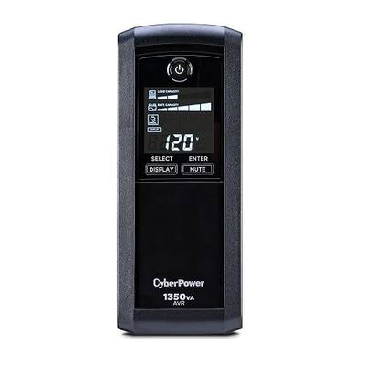 CyberPower CP1350AVRLCD Intelligent LCD UPS Battery Backup and Surge Protector, 1350VA/815W, 10 Outlets, AVR, Mini-Tower, UL Certified