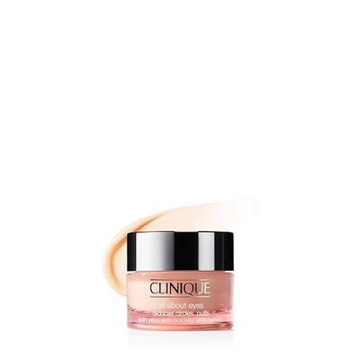 Clinique All About Eyes: Lightweight Eye Cream Vitamin C Formula + Rich Eye Cream Hyaluronic Acid Formula | Hydrating, Brightening, Depuffing
