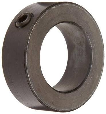 C-125-BO Black Oxide Plated Steel One Piece Shaft Collar, Set Screw Style, 1-1/4" Bore, 2" Outside Diameter, 11/16" Width, 3/8"-16 x 3/8" Set Screw