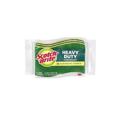 Scotch-Brite Heavy Duty Scrub Sponge, 24 Kitchen Sponges, Designed for Tough Messes in the Kitchen, Lasts 3X Longer*, Best for Cast Iron Skillets, Outdoor Grills, Flexible, Durable & Strong