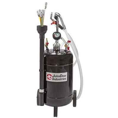 JohnDow Industries 6 Gallon Fluid Evacuator with Venturi Vacuum System, Vacuum Gauge, 7 Foot Suction Hose, Self Evacuating, Probes & Adapters, Convenient Storage Tube, and Portable Operation