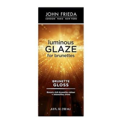 John Frieda Brilliant Brunette Luminous Glaze, Colour Enhancing Glaze, Designed to Fill Damaged Areas for Smooth, Glossy Brown Color, Brilliant Brunette Base, 6.5 Fl.Oz