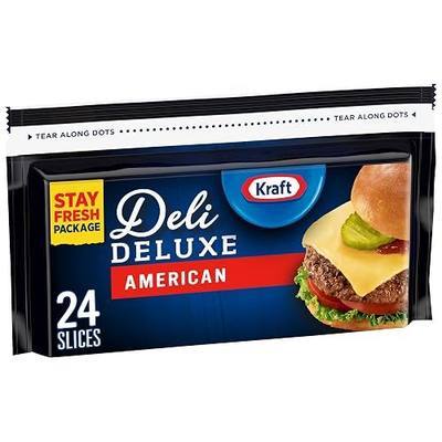 Kraft Deli Deluxe Cheese Slices, 24 Slices, American, 16 oz Pack