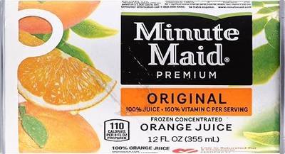 MINUTE MAID Orange Juice, 12 Fl Oz, 12 FZ