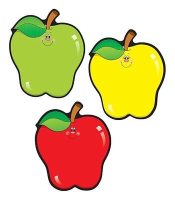 Carson Dellosa 36-Piece Red, Green and Yellow Fall Apple Bulletin Board Cutouts, Apple Cutouts for Bulletin Board, Fall Classroom Cutouts, Fall Classroom Décor