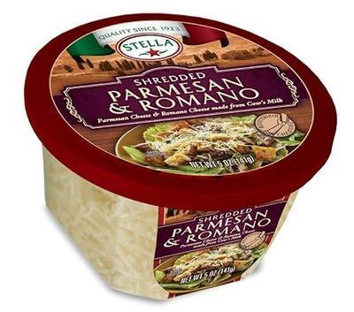 Stella,Shredded Parmesan and Romano Blend Cup, 5 oz