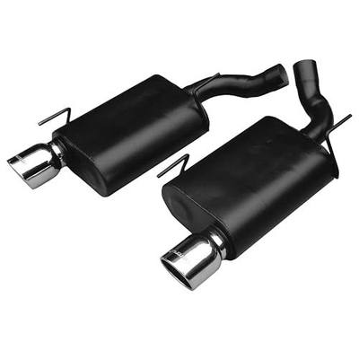 Flowmaster 17410 Force II Axle-Back Exhaust Kit 2.5 Inch Aluminized Steel 4 Inch Polished 304 Stainless Steel Tips Compatible with 2005-2010 Ford Mustang GT, GT500 & California Special 4.6L 5.4L