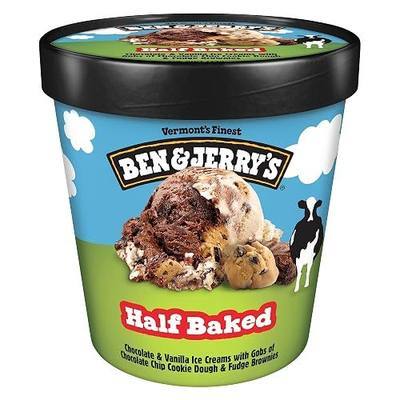Ben & Jerry's Half Baked Chocolate and Vanilla Ice Cream 16 oz