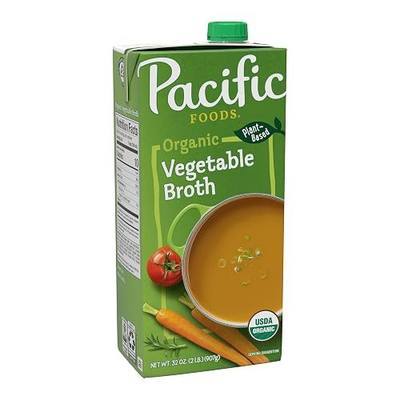 Pacific Foods Organic Vegetable Broth, Plant Based, 32 oz Carton