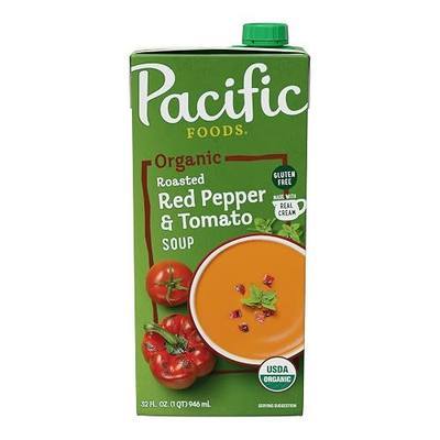 Pacific Foods Organic Roasted Red Pepper and Tomato Soup, 32 oz Carton