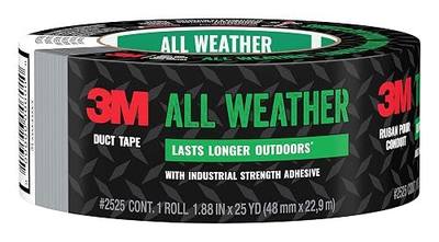 3M All Weather Duct Tape, 1.88 in x 25 yd, 1 Roll, UV/Water Resistant, Stands up to Heat, Sunlight, Rain, Sleet & Snow, Great for Patching, Reparing Outdoor Items and Reinforcing Tools (2525)