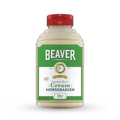 Beaver Hot Cream Horseradish, 12 oz squeeze bottle