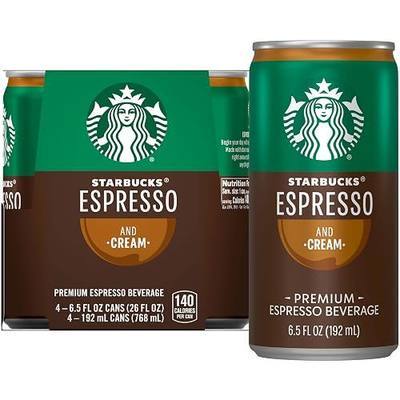 Starbucks Doubleshot Espresso Coffee Beverage, 6.5 oz Cans (4 Pack)