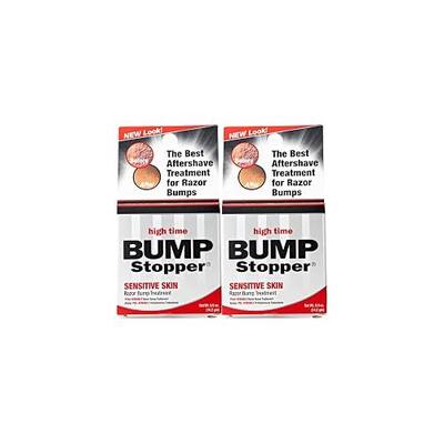 High Time Bump Stopper Sensitive | Ingrown Hair Treatment After Shave Cream | Razor Bump Treatment | Sensitive Skin Formula | Post Shave Care | 0.5 oz (Pack of 2)