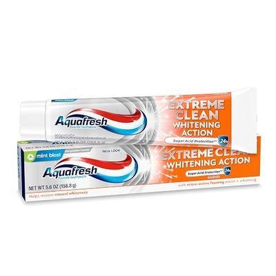 Aquafresh Extreme Clean Whitening Action Fluoride Toothpaste for Cavity Protection, Sugar Acid Protection, Mint Blast, 5.6 oz