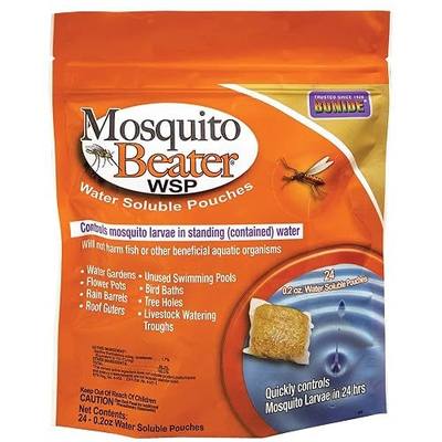 Bonide Mosquito Beater Water Soluble Pouches, Pack of 24 Pouches | Control Mosquito Larvae in Standing Water, Won't Harm Fish