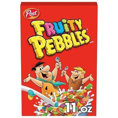 Fruity PEBBLES Breakfast Cereal Cup, Gluten Free, 11 oz Box | Sweetened Puffed Rice With Crunchy Texture And Colorful Pieces, Delivering Bold Flavor In Every Spoonful