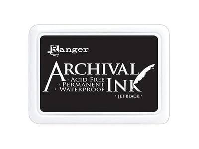 Ranger RGRA3P.06701 Ranger Archival Ink Pad #3 Jumbo Jet Black Ink Pad Jumbo Black