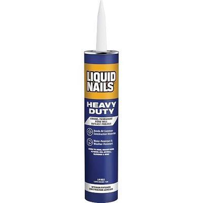 Liquid Nails 10 oz Heavy Duty Construction Adhesive | Waterproof Interior/Exterior Glue Bonds Wood, Drywall, Subfloor, Panel & Tile, Strong Bond